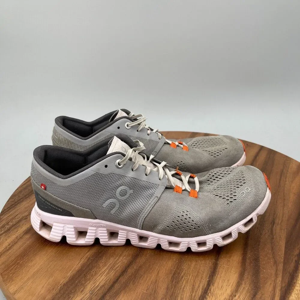 On Cloud Cloud X Shoes Womens Size 9.5 Gray Running Comfort Walking Sneakers